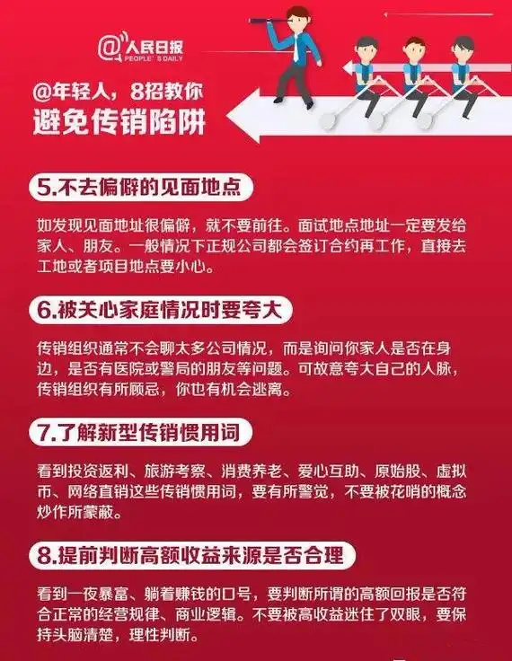 识别新型传销海报来了,手把手教你提高警惕.素材来源:人民日报 - 抖音