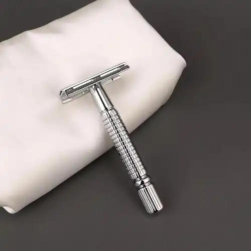 新款男士手动剃须刀 理发店老式刮胡刀合金刀架不锈钢刀片批发