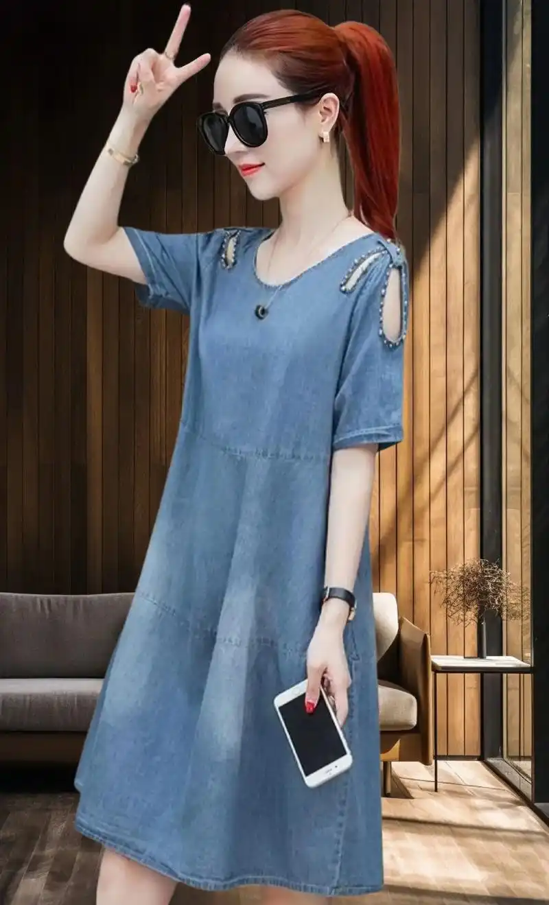 夏季新款时尚宽松显瘦连衣裙!