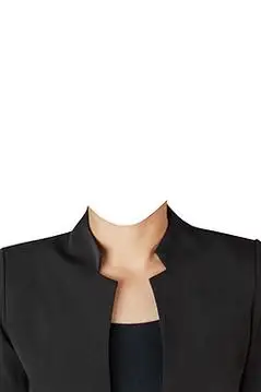 军装西服摄影图|抠图psd女士黑西服证件照服装