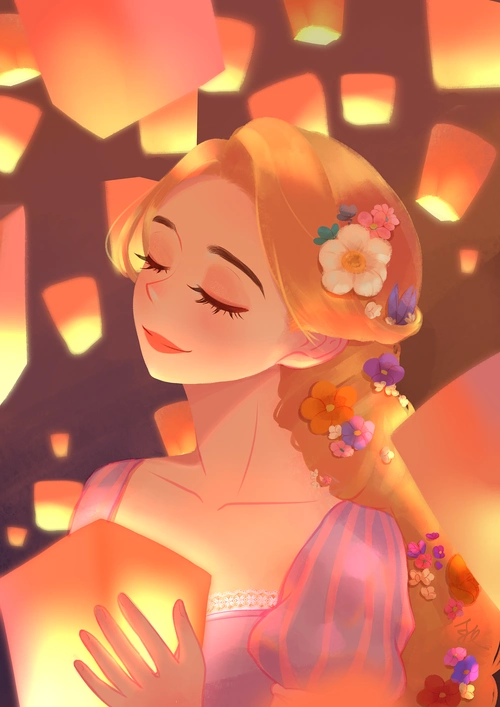 i see the light 长发公主|插画|创作习作|灰歌030 - 原创作品 - 站酷