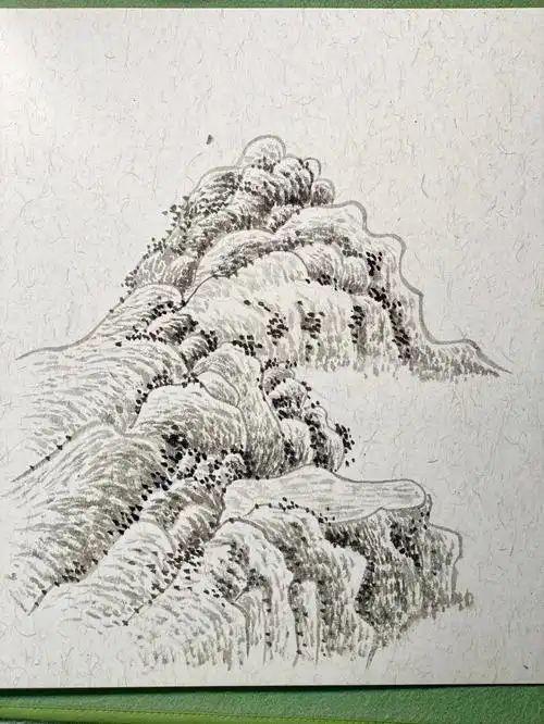 好难好难好难,画不好犹如初学小楷的我.但是也要坚持啊#山水画