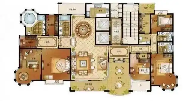 宽体大平层户型欣赏,空间之奢阔让人叹为观止