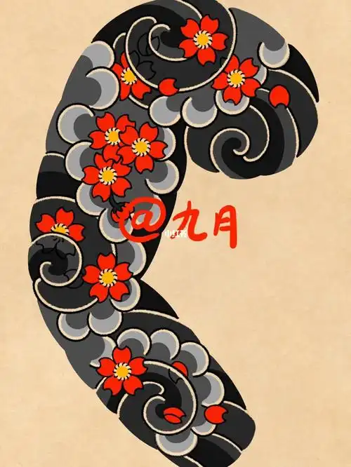 日式老传统纹身  #日式纹身  #花臂纹身  #纹身  #纹身手稿  #原创