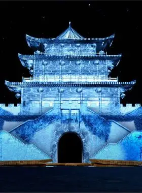 全息户外墙体投影灯光秀3d大型投影