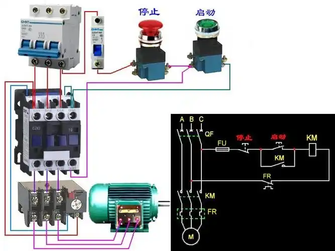 接触器自锁接线图