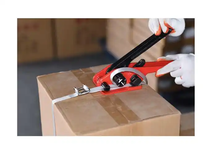 手动纤维带扣打包机,使用方法