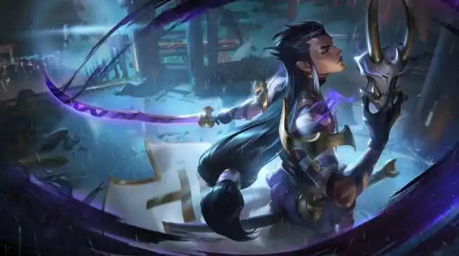 影皮肤#皮肤原画预览】墨之影武者 易墨之影武者 亚索 至臻墨之影武者