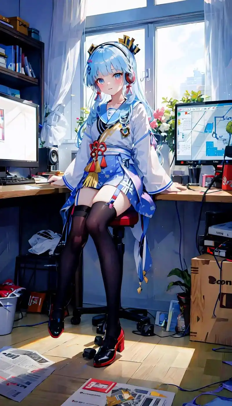 二次元 #ai绘画#大长腿 #神里绫华壁纸 #高清图片 - 抖音