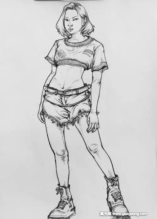 线性速写人物怎么画线性速写人物临摹图片集