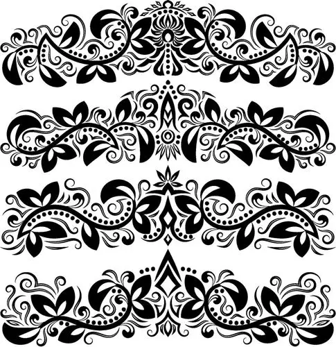 花朵花纹 收藏 关键词:植物花朵花纹图片下载,装饰花纹花边,黑白花纹