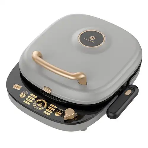 利仁电饼铛家用双面加热新款升级带把手双拆盘智能可拆洗电饼铛档lrd