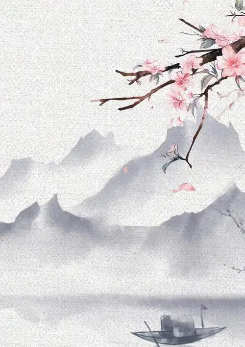 淡雅信纸模板背景word版ps版22530古风水彩信纸作文集海报背景模板