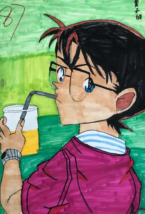 7月27日-7月31日下午学生美术作品欣赏(彩铅,漫画,粘贴画)