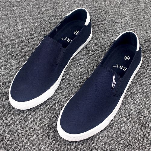 夏一步赢帆布鞋男低帮懒人鞋透气休闲鞋男布鞋百搭男鞋不臭脚bby