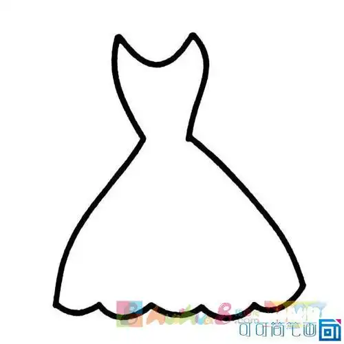 怎么画一条裙子简笔画
