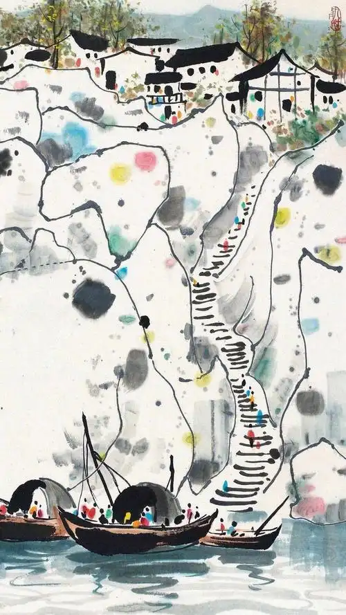 吴冠中先生水墨画的形式美