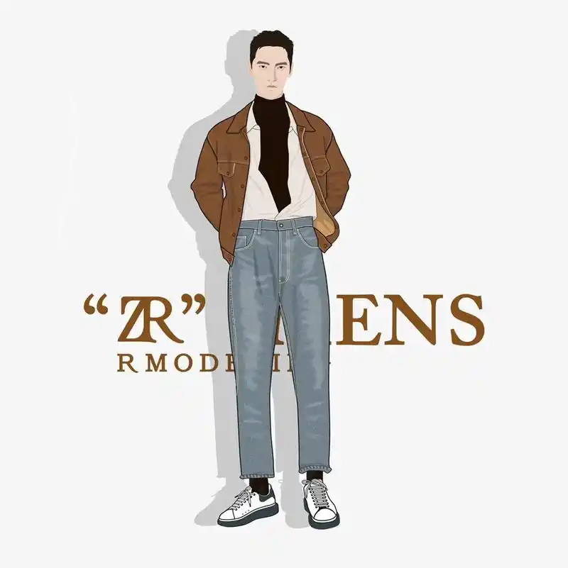 男装效果图cdr牛仔风格练习你心中绘画大神