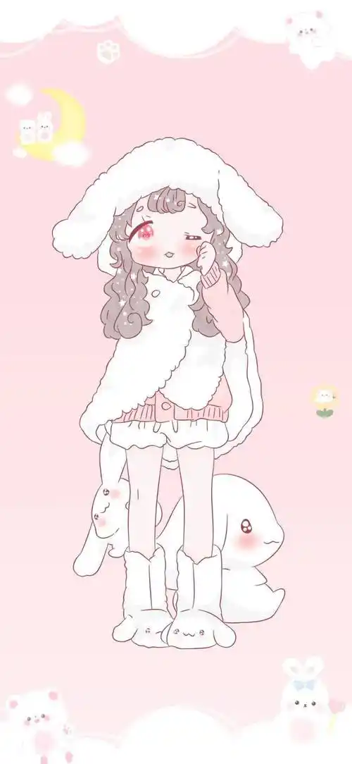 全屏手机壁纸:萌萌少女心壁纸_壁纸_全屏_手机