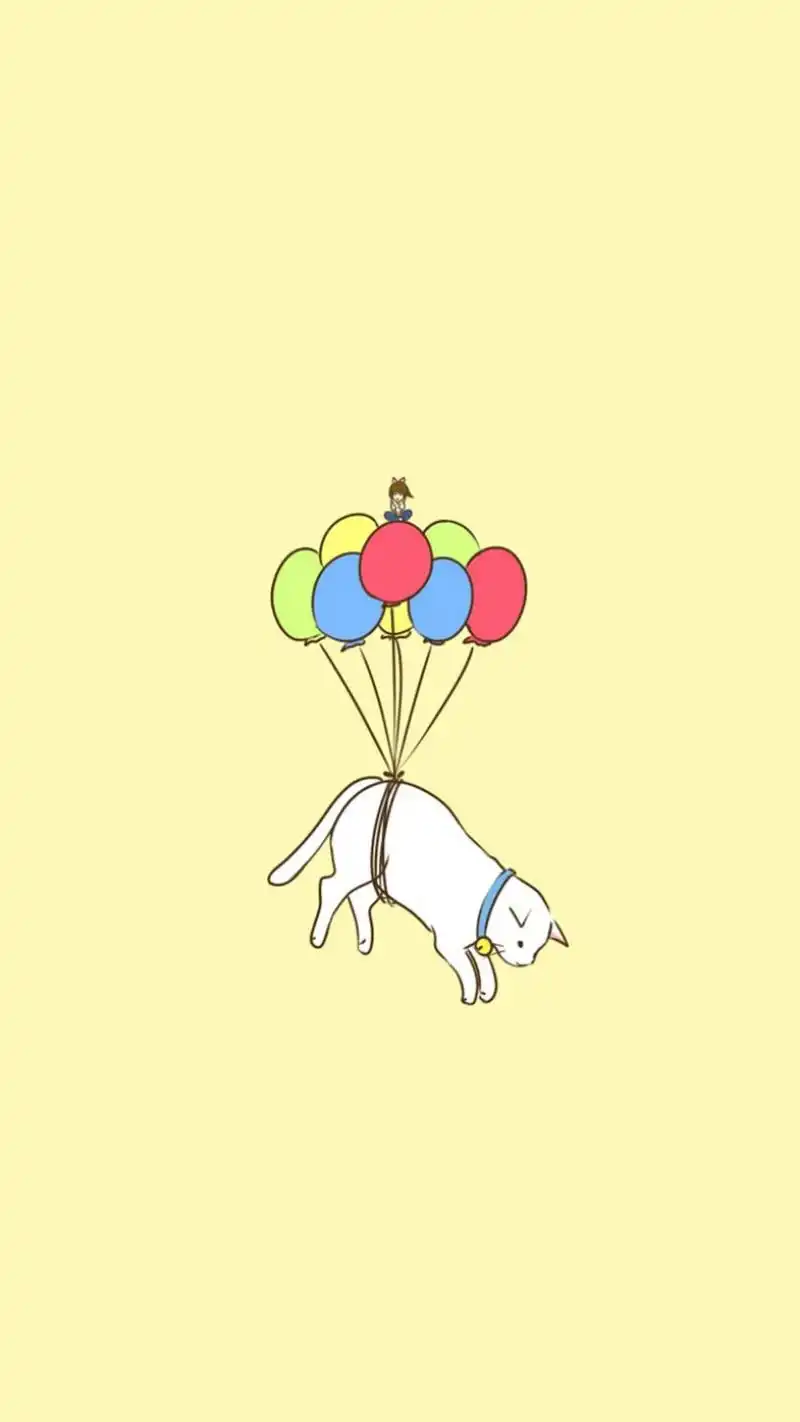 可爱卡通小猫咪高清图片手机壁纸