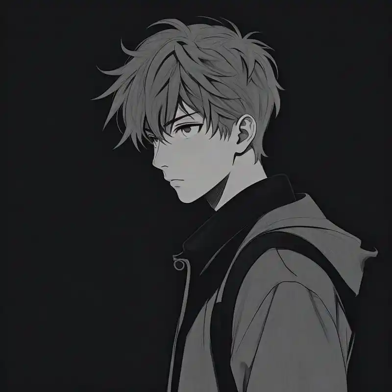 97 酷炫黑色系男生头像 90