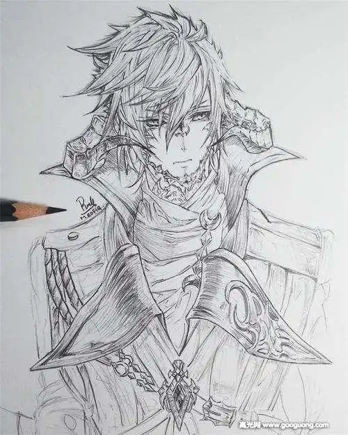 qq头像男生黑白素描帅气头像动漫素描图片简单的帅气男生