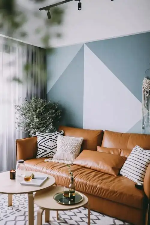 达州隆庭装饰分享一面墙刷多种颜色,拼色墙是惊艳的漂亮!