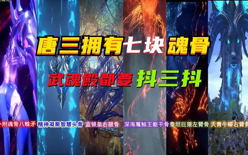 唐三七块魂骨,最后两块能秒杀武魂殿吗_哔哩哔哩_bilibili