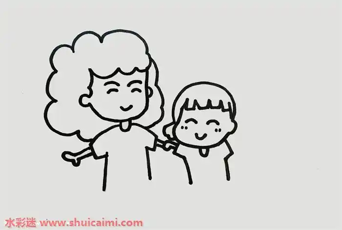 一家三口怎么画一家三口简笔画步骤