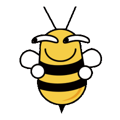 卡通蜜蜂眼珠转动搞笑gif动图_动态图_表情包下载_soogif