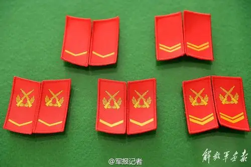 武警战士,士官的领章军衔