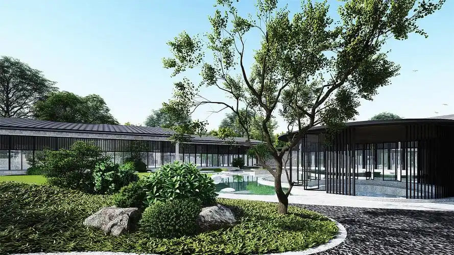 民宿酒店景观场景效果图