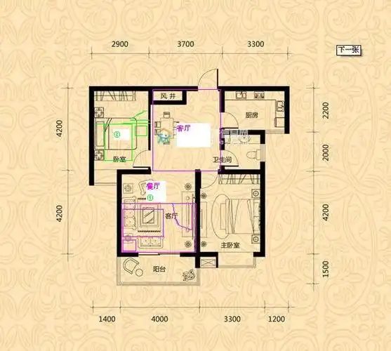怎样把96平方的二室二厅改成三室的?求帮助!