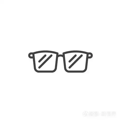 眼镜线图标轮廓矢量符号线性样式象形文字隔离在白色上.