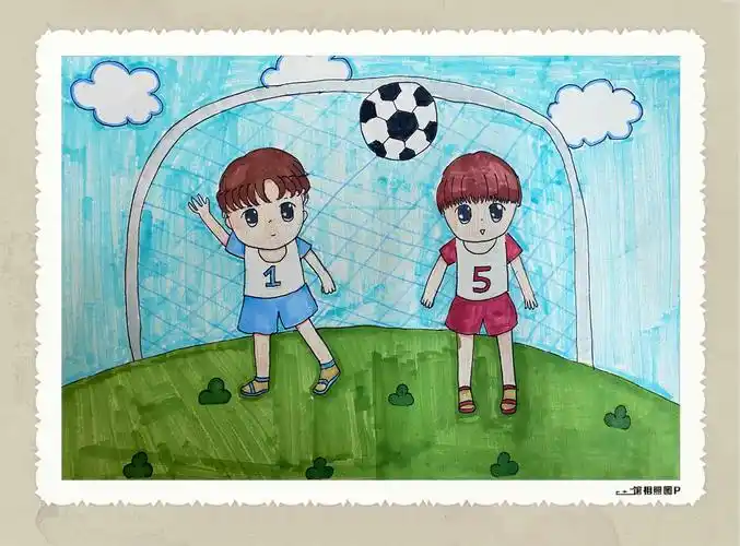 稚笔画足球,童心绘未来——龙山小学开展快乐校园足球绘画比赛活动