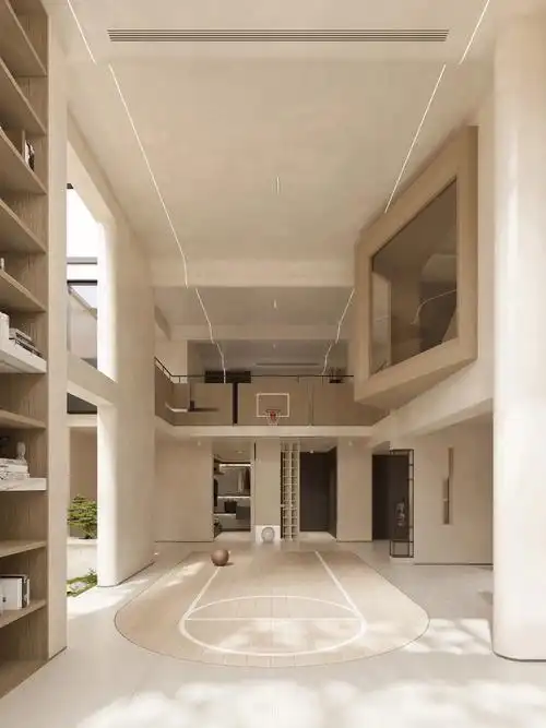 地下篮球场塑造精致大宅600㎡现代别墅