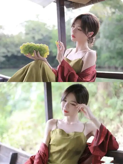 张语格夏末游湖写真