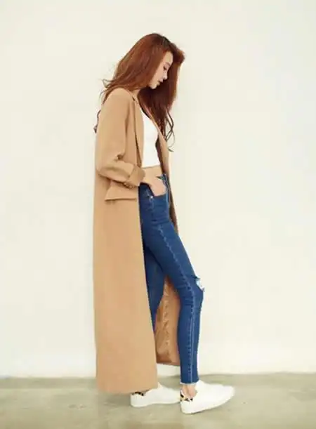 穿小白鞋穿深色牛仔裤好吗?