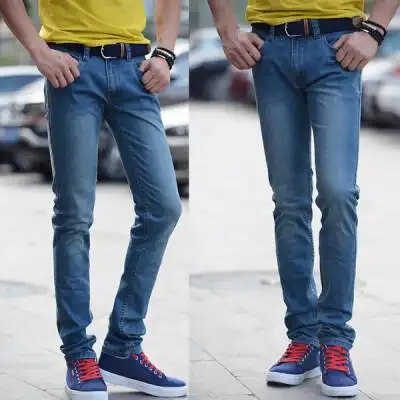 2014男式紧身牛仔裤男士韩版潮男修身裤子铅笔裤 小脚裤 男y8001