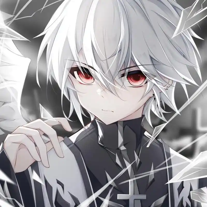 一看就很姬的头像白发红瞳 - 抖音