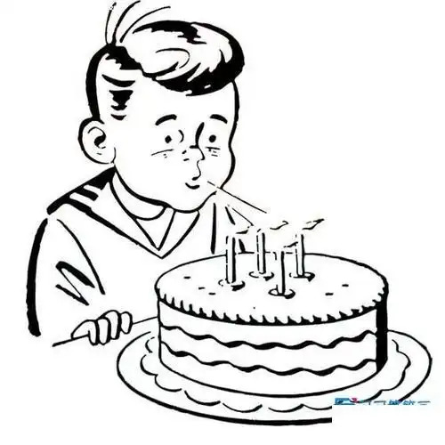 过生日简笔画怎么画简笔画人物过生日小孩生日聚会简笔画3张过生日的
