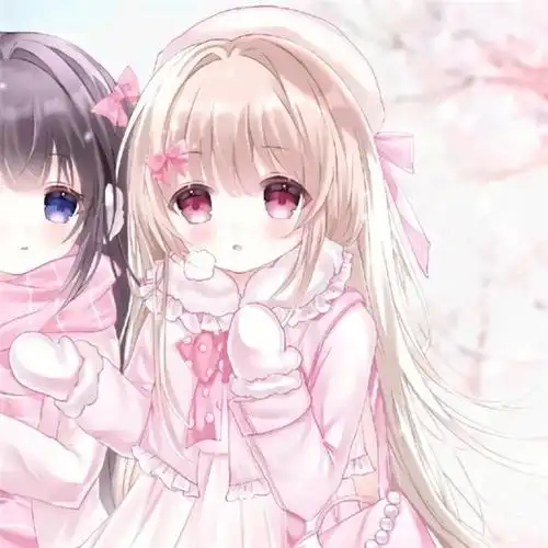 卡通动漫闺蜜头像双人二人可爱26张