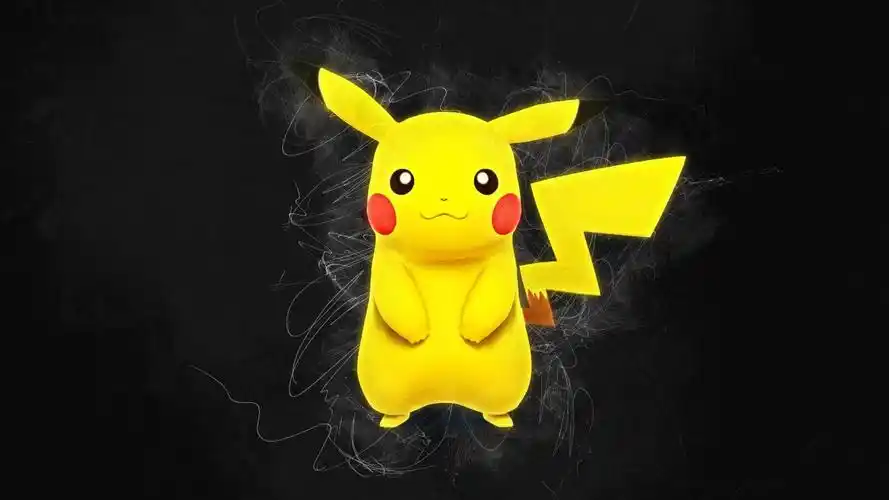 皮卡丘黑色背景4k图片