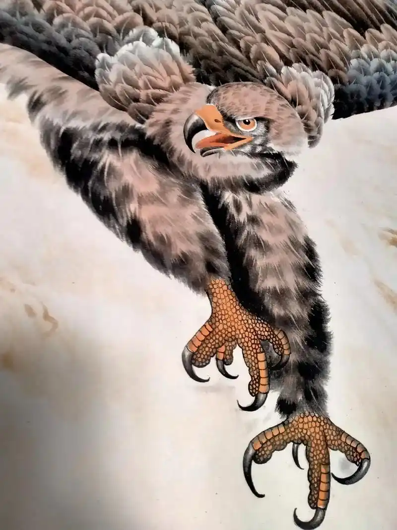 大鹏展翅雄鹰雌雄鹰威武霸气画工精细适合别墅客厅会所有有意者加关注