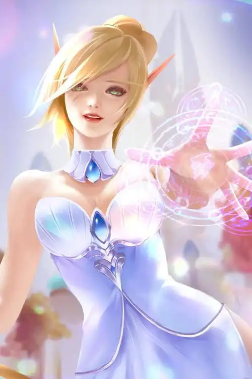 魔兽世界血精灵族白色战斗服释放魔法阵高清壁纸