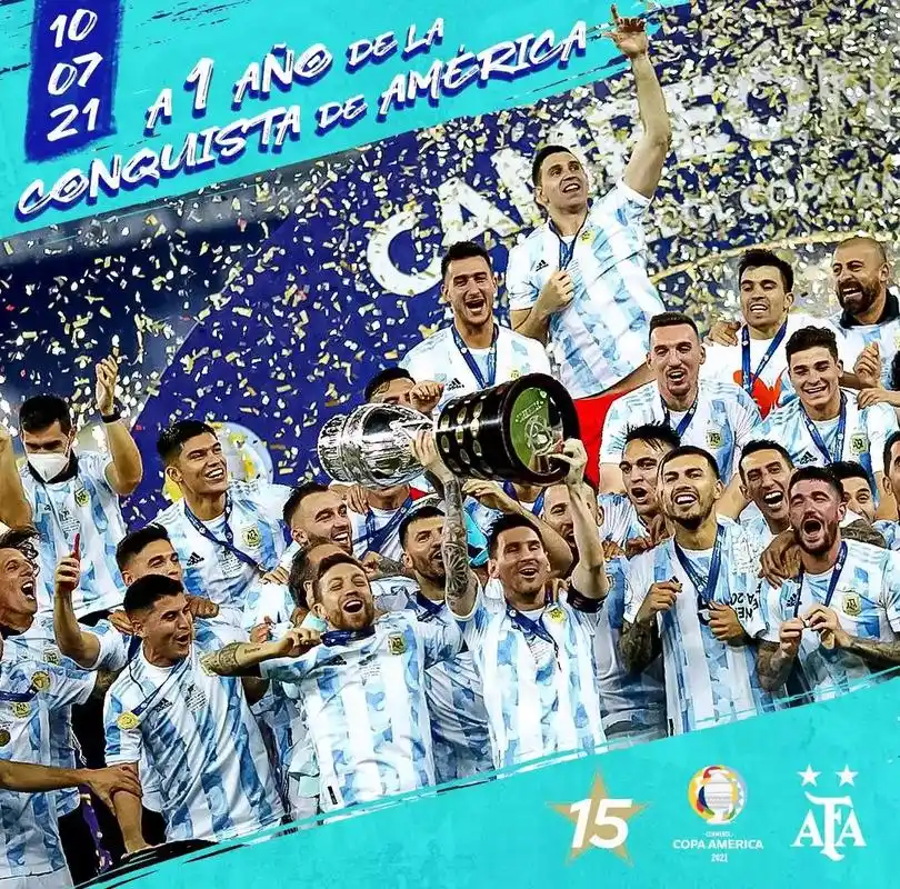 去年的今天 梅西带领的阿根廷夺得了美洲杯冠军#足球 #美洲杯 - 抖音