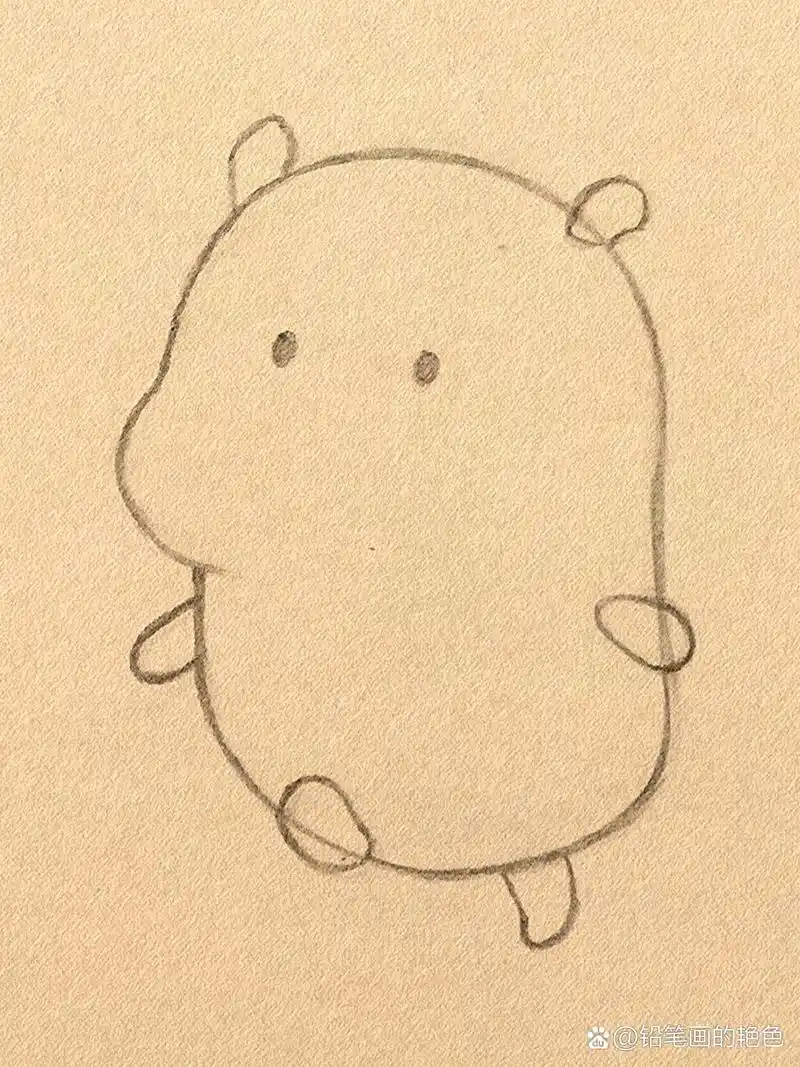 下班回家0701 超可爱简笔画过程          临摹表情包野萌君