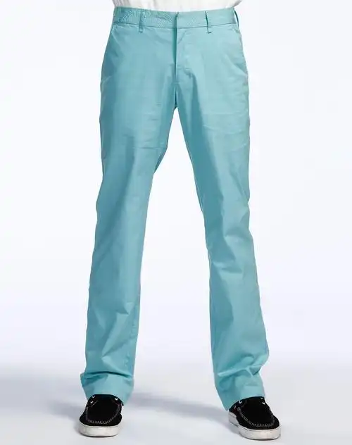 酷kuhle 男款青绿色休闲长裤