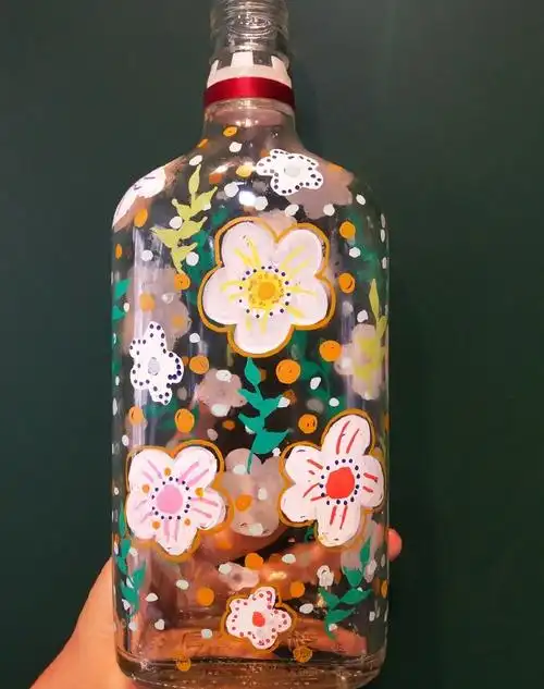 创意美术##旧物改造##丙烯画##玻璃瓶##丙烯##装饰画