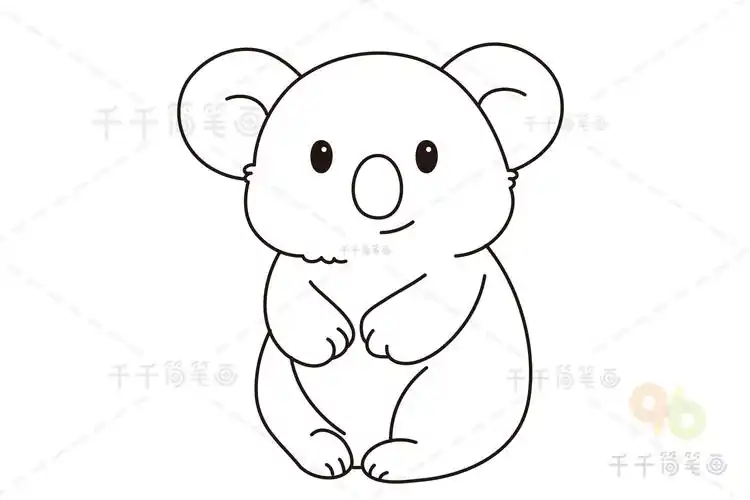 零基础简笔画学画树袋熊